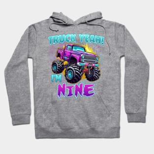 Truck yeah Birthday Tee Nine year old Girl Tee Monster Truck Birthday Country Birthday Kids Hoodie